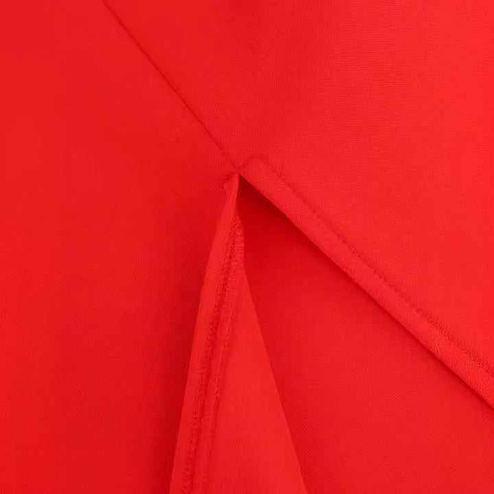 Damen figurbetontes Kleid mit asymmetrischen Rüschen Drune