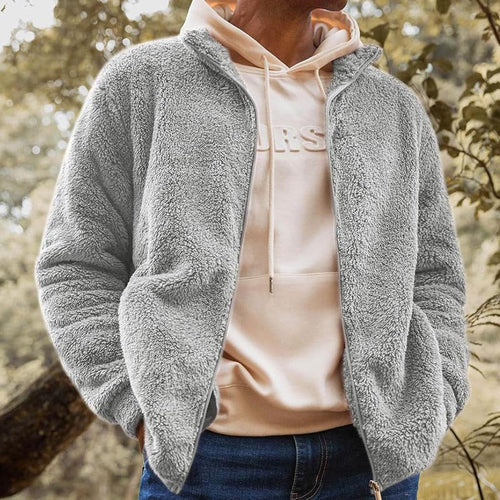 Herren Fleecejacke mit hohem Kragen und praktischen Taschen Drune