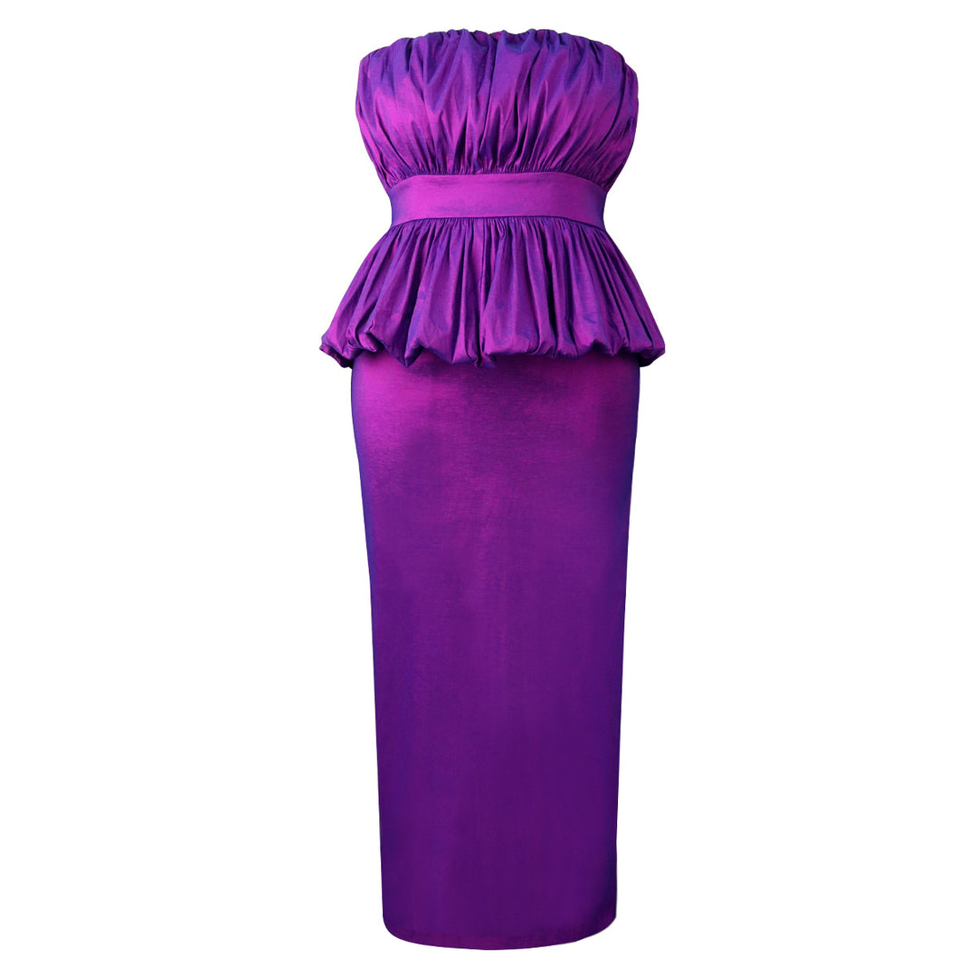 Damen Elegantes Abendkleid mit gerafftem Oberteil und figurbetonter Silhouette Drune