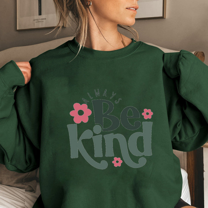 Damen Sweatshirt mit motivierender Botschaft und modischem Puffärmeldesign Drune