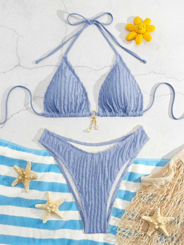 Damen Triangel-Bikini mit Rippendesign Drune