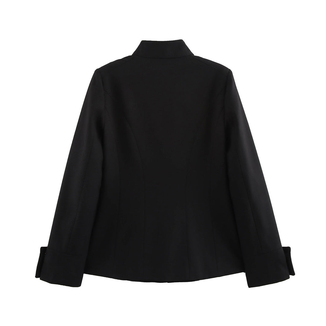 Damen elegante Kurzjacke mit dekorativen Knöpfen Drune