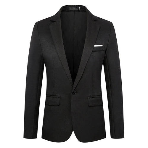 Herren nan tailliertes Satin-Sakko mit schmaler Silhouette, Notch-Revers und dekorativer Brustpaspel Drune