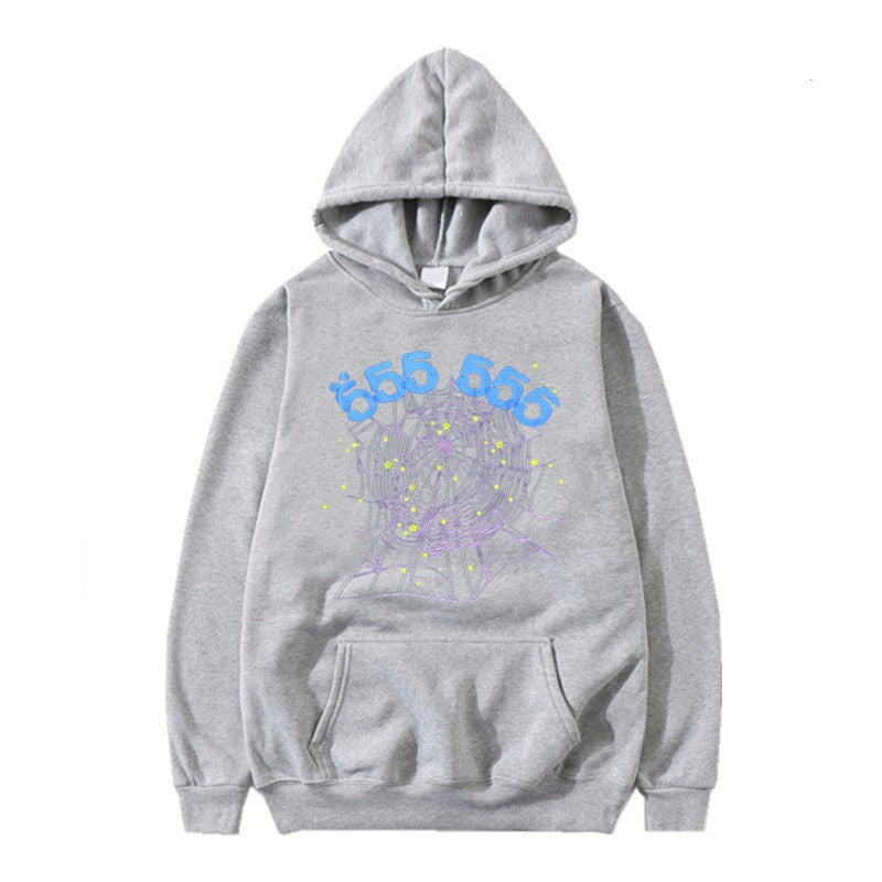 Damen Hoodie mit kreativem Spinnennetz-Motiv Drune