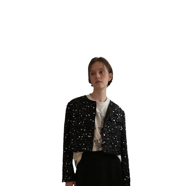 Damen Glitzernde Strickjacke mit eleganten Akzenten Drune