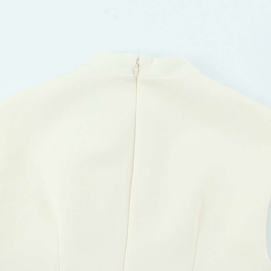 Damen ärmelloses Designer-Kleid mit dekorativem Ausschnitt und figurbetontem Schnitt Drune