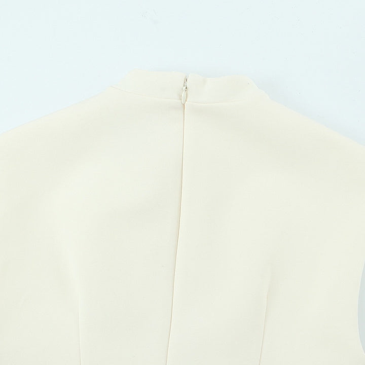 Damen ärmelloses Designer-Kleid mit dekorativem Ausschnitt und figurbetontem Schnitt Drune