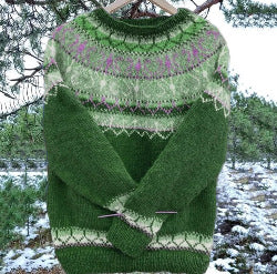 Damen nan Norwegerpullover aus Wollmix mit Rundhalsausschnitt und traditionellem Fair-Isle-Yoke Drune