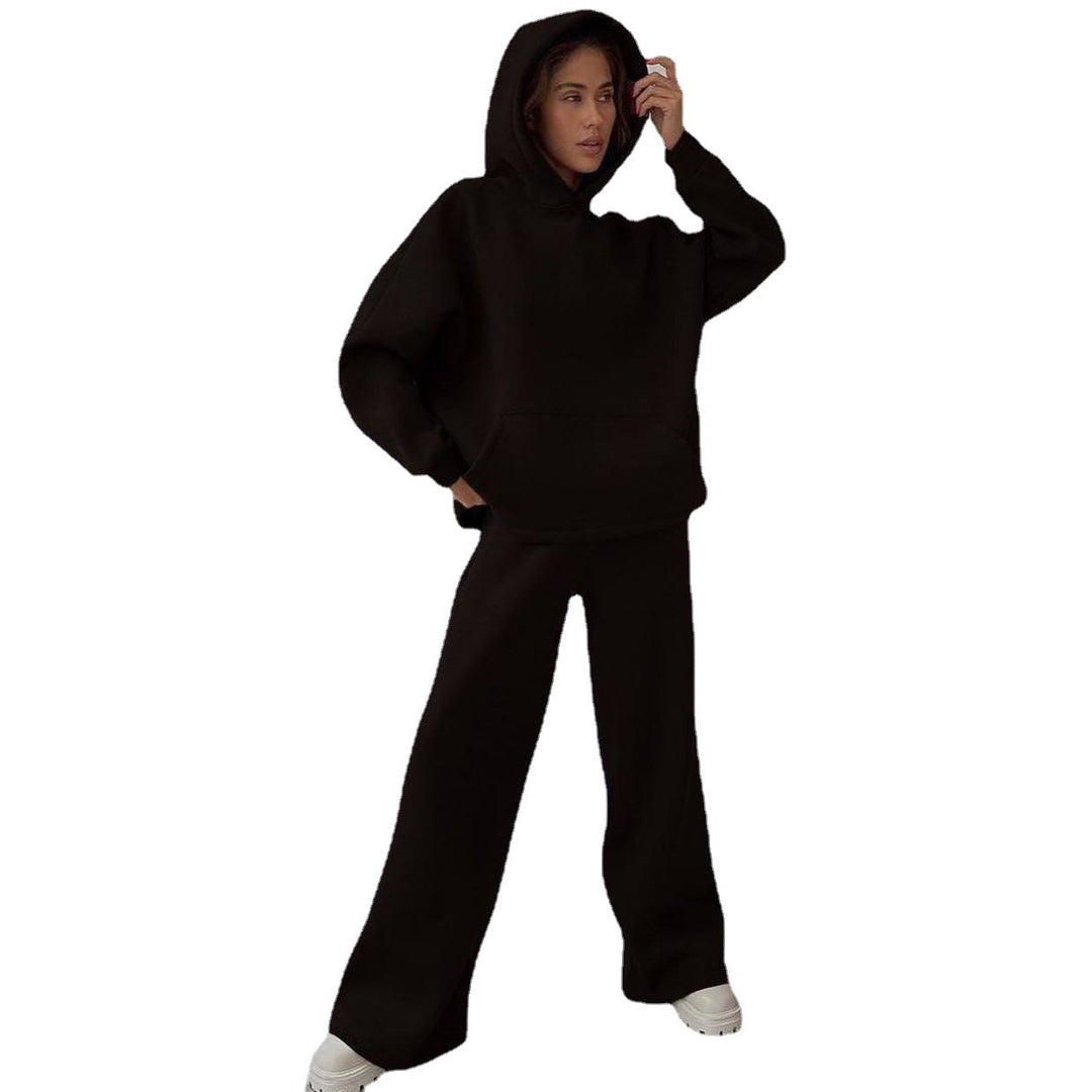 Damen lässiges und oversized Hoodie-Set mit weit geschnittenen Hosen Drune