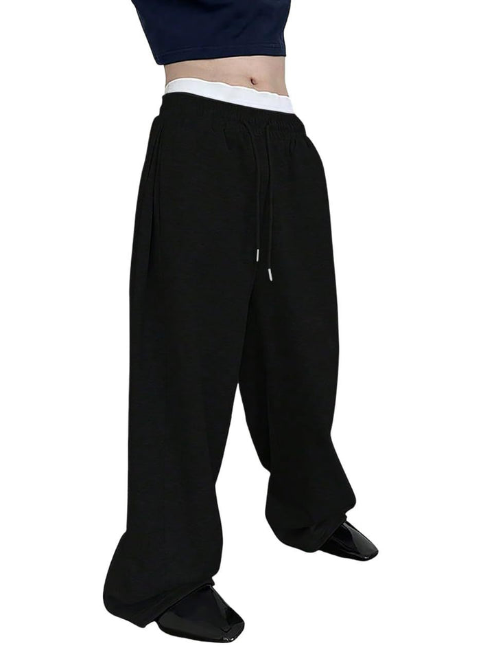 Herren nan lockere Oversize Jogginghose mit elastischem Bund und Kordelzug Drune