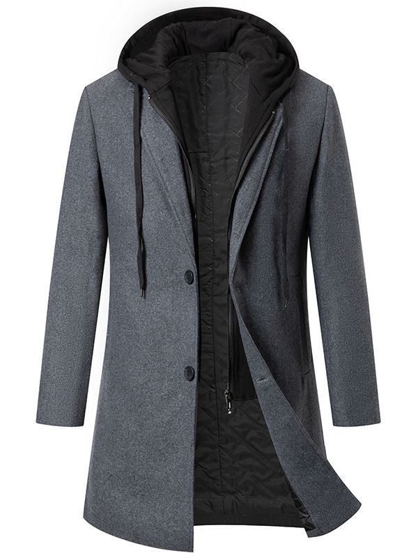 Damen modischer Parka mit abnehmbarer Kapuze Drune