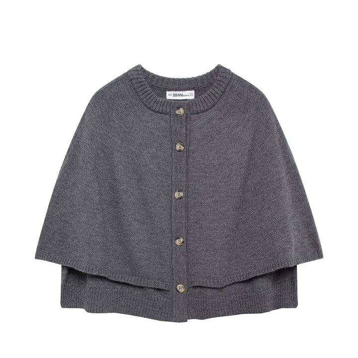 Damen Strick Poncho Drune