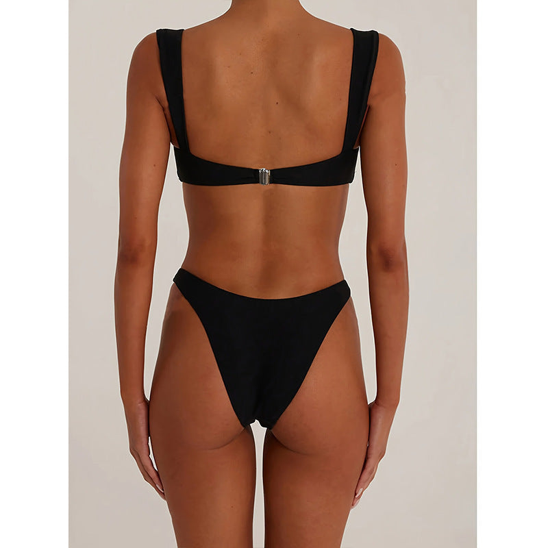Damen Triangel-Bikini mit elegantem Goldakzent Drune