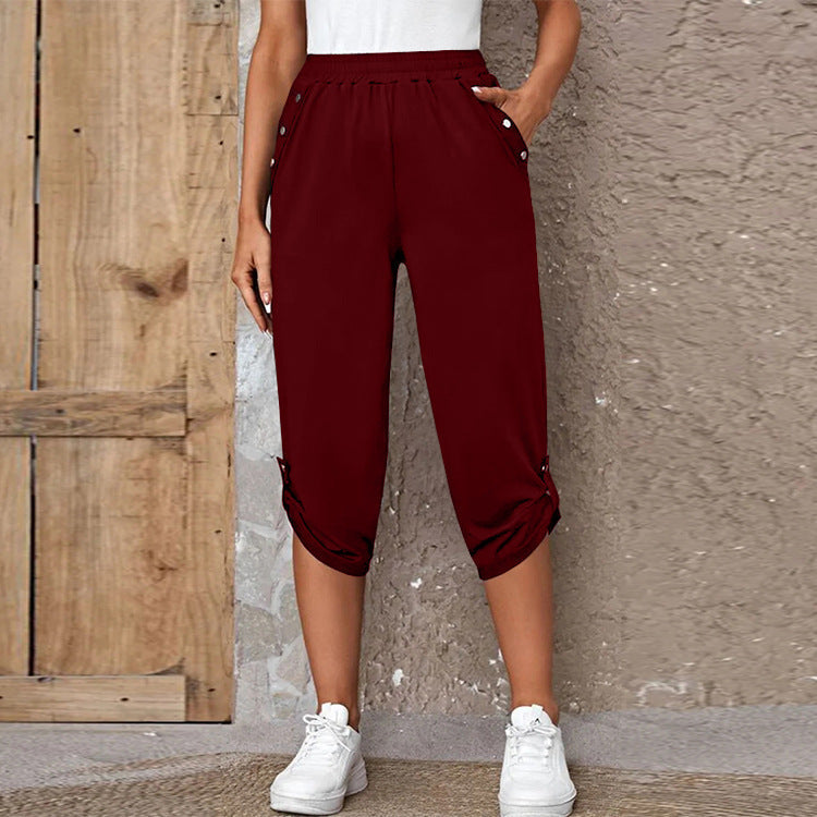 Damen Sportliche Jersey-Hosen Drune