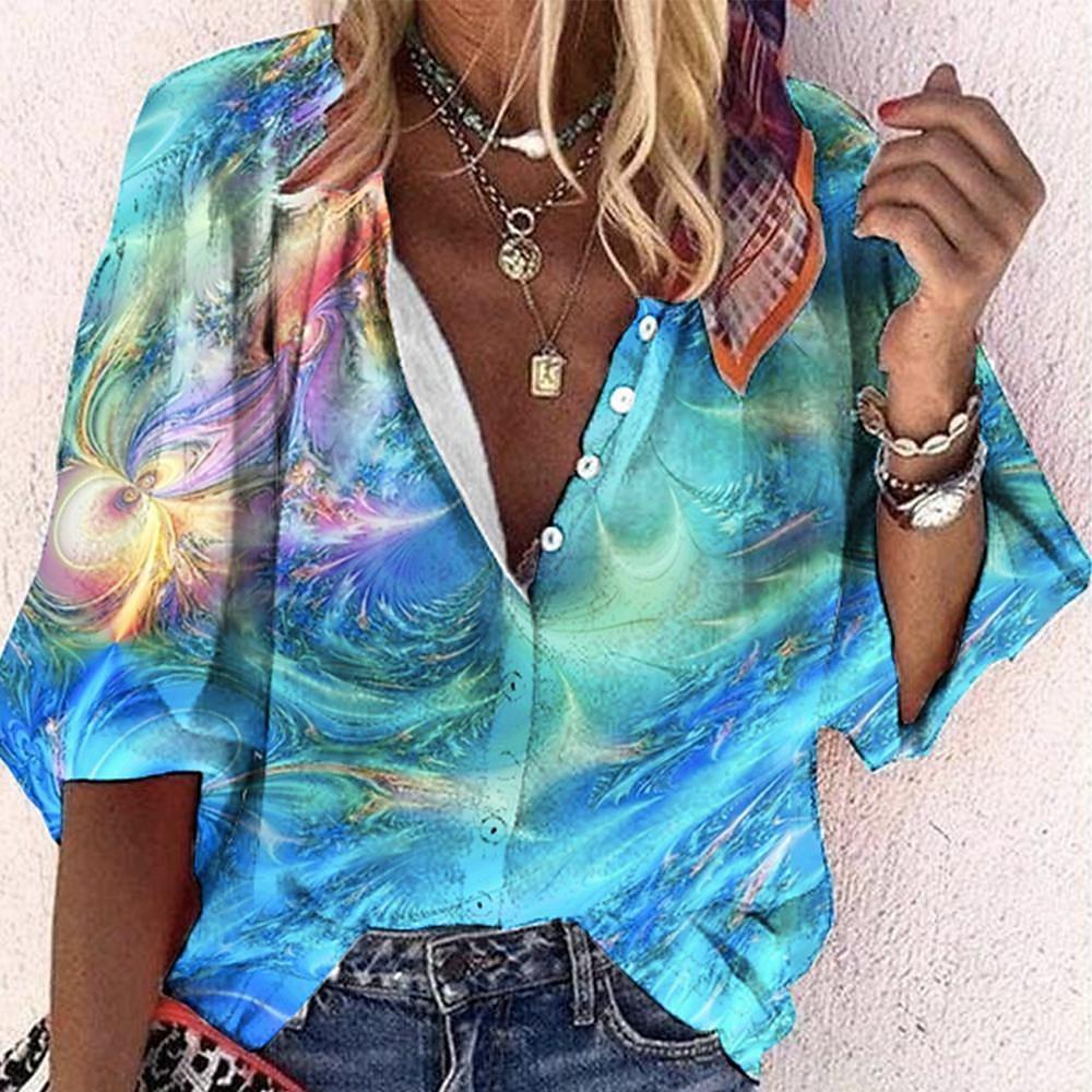 Drune | Spitzenbestickte Boho Langarm Tunika Bluse