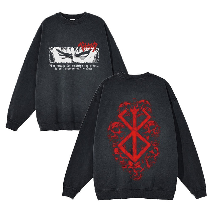 Damen Sweatshirt mit kreativem Manga-Motiv und lässigem Schnitt Drune