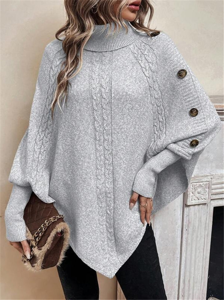 Damen Strickpullover mit eleganten Knopfdetails und lässigem Schnitt Drune