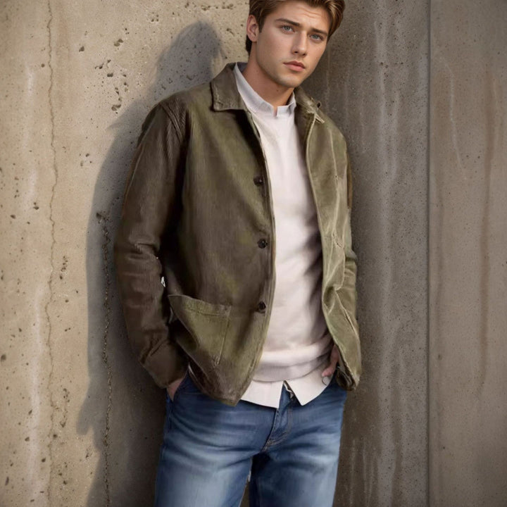 Damen lässige Cordjacke mit praktischen Taschen Drune