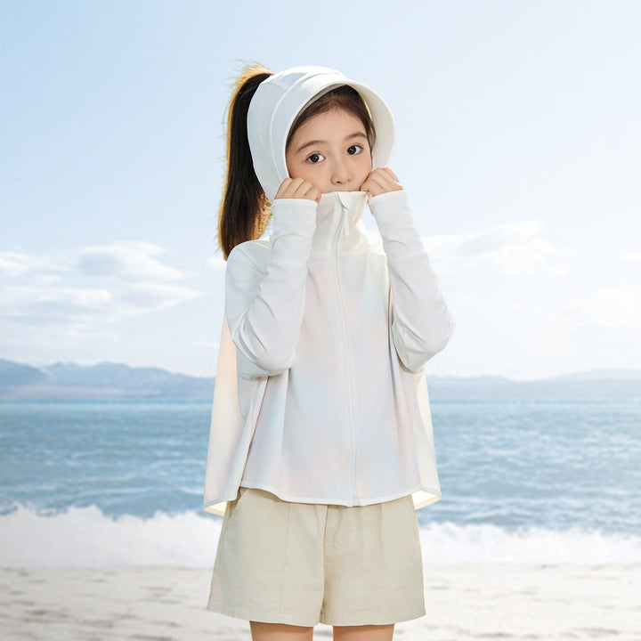 Kinder Sonnenjacke mit Kapuze und UV-Schutz Drune