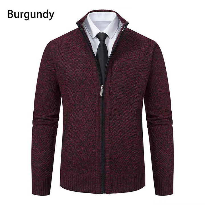 Herren modische Strickjacke mit Reißverschluss und praktischen Taschen Drune