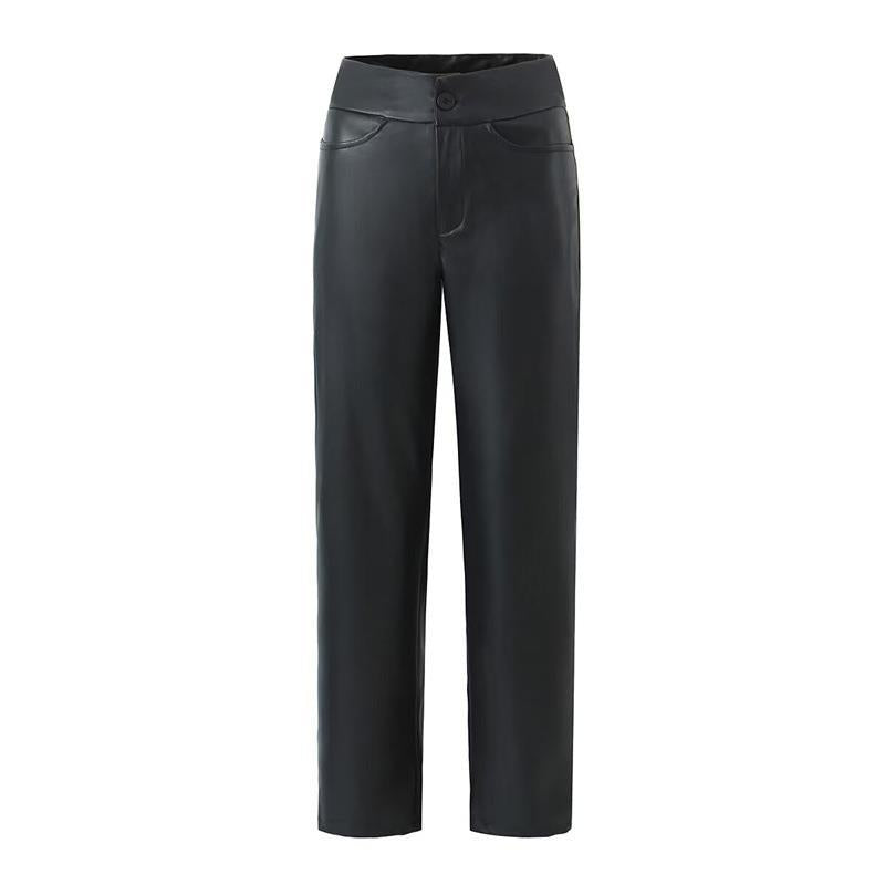 Damen Kunstlederhose mit elegantem Schnitt und charmanten Details Drune
