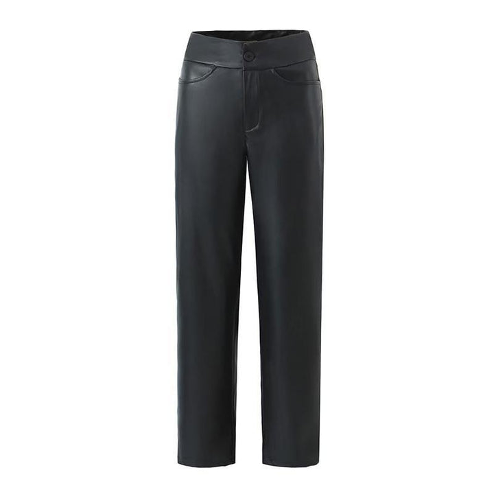 Damen Kunstlederhose mit elegantem Schnitt und charmanten Details Drune