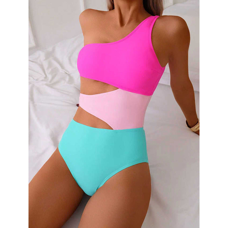 Damen Cut-Out Badeanzug mit asymmetrischem Design Drune