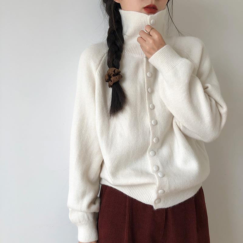 Damen modischer Cardigan mit Knopfdetails Drune