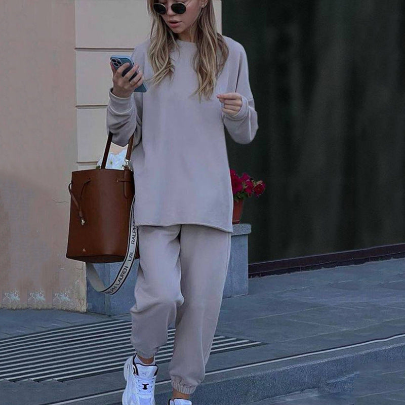 Damen gemütliches Sweatshirt- und Jogginghose-Set Drune