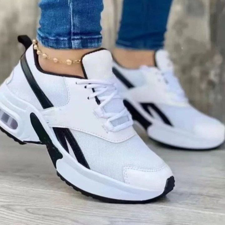 Damen Sportliche Sneakers mit atmungsaktivem Mesh-Obermaterial und dämpfender Sohle Drune