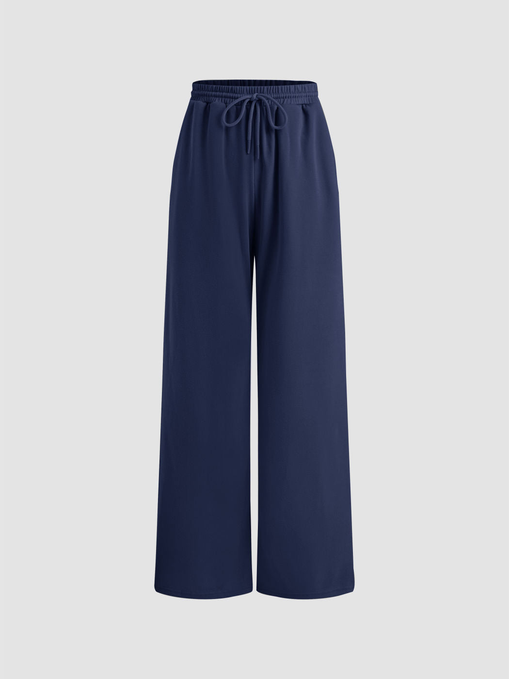 Damen weite Jersey-Hose mit elastischem Bund und Kordelzug Drune