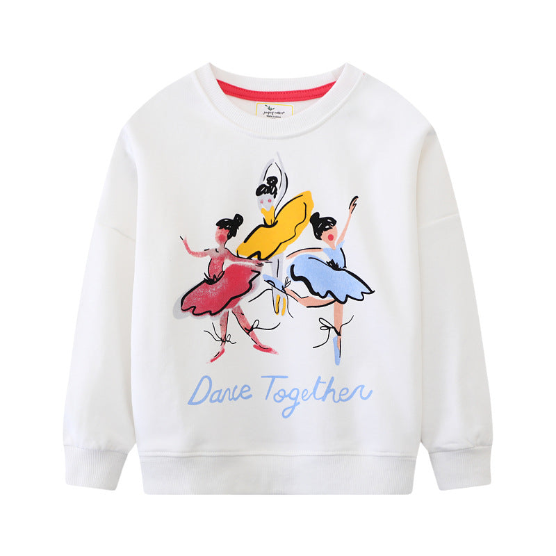 Damen Sweatshirt mit lebhaftem Ballerina-Druck Drune