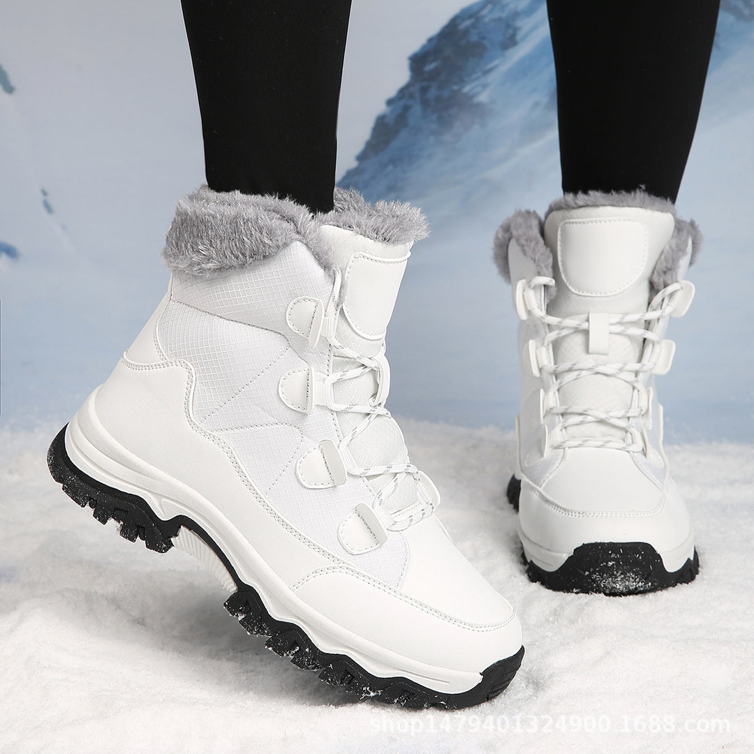 Damen Warme Winterstiefel mit isolierendem Fleece und rutschfester Sohle Drune