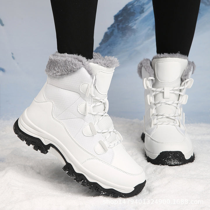 Damen Warme Winterstiefel mit isolierendem Fleece und rutschfester Sohle Drune