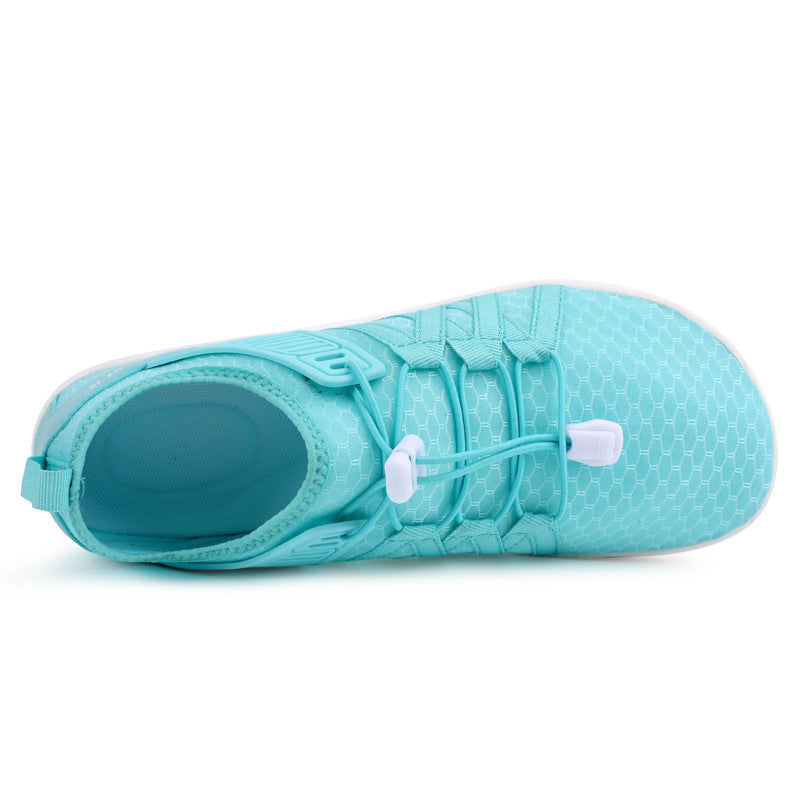 Unisex nan flacher Stadt-Sneaker mit Schnellzugverschluss, elastischem Strickoberteil und stoßabsorbierender Leichtsohle Drune