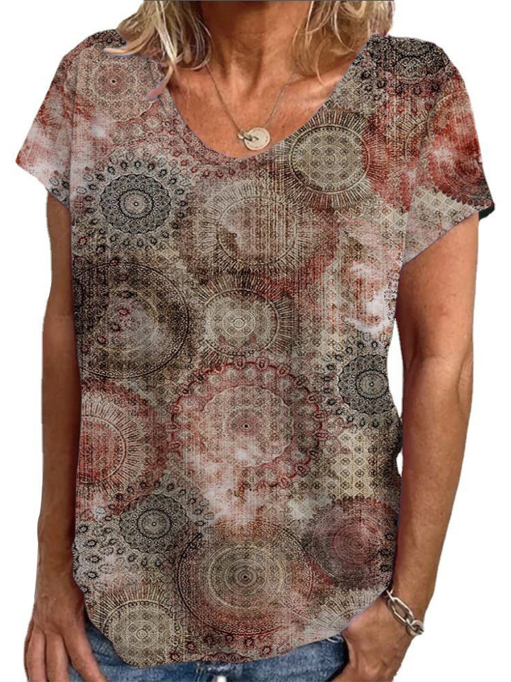 Damen T-Shirt mit einzigartigem Mandala-Design Drune