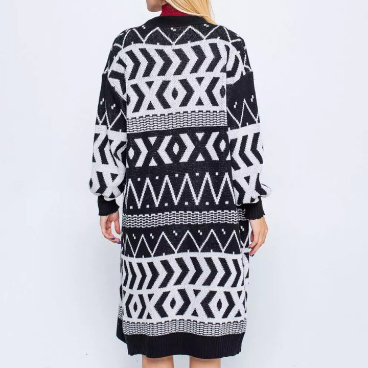 Damen Strickjacke mit kreativem Muster und lässigem Schnitt Drune
