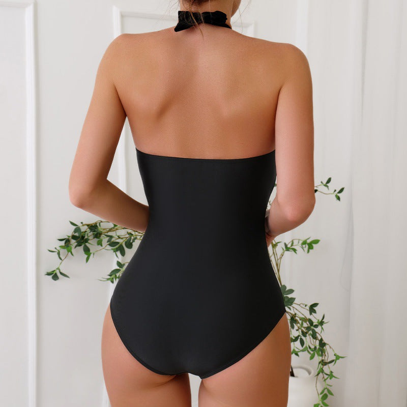 Damen Bademantel mit floralem Design und langen Ärmeln Drune
