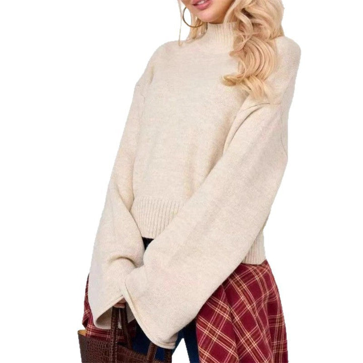 Damen Strickpullover mit lässigem Schnitt und Volumenärmeln Drune