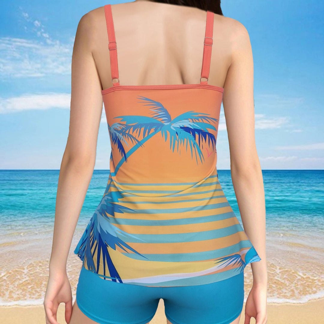 Damen Tankini-Oberteil mit floralem Design und schmeichelnder Silhouette Drune