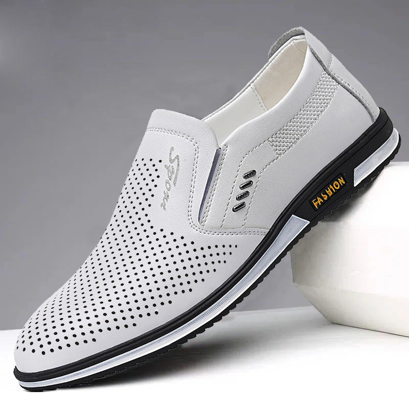 Herren Elegante Slip-On Lederschuhe mit rutschfestem Profil und atmungsaktiver Struktur Drune