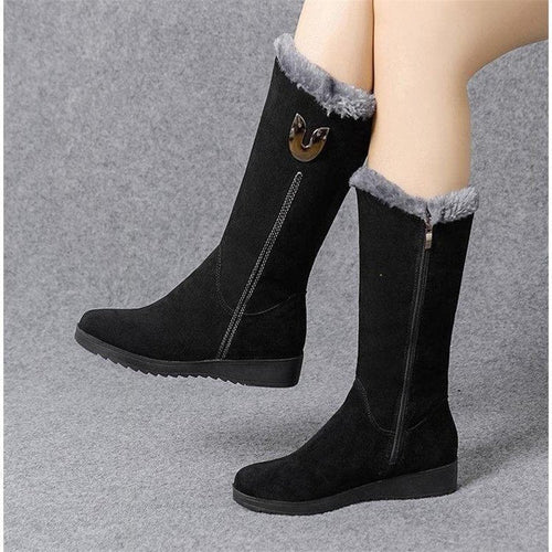 Drune | Elegante Stiefel mit Fell