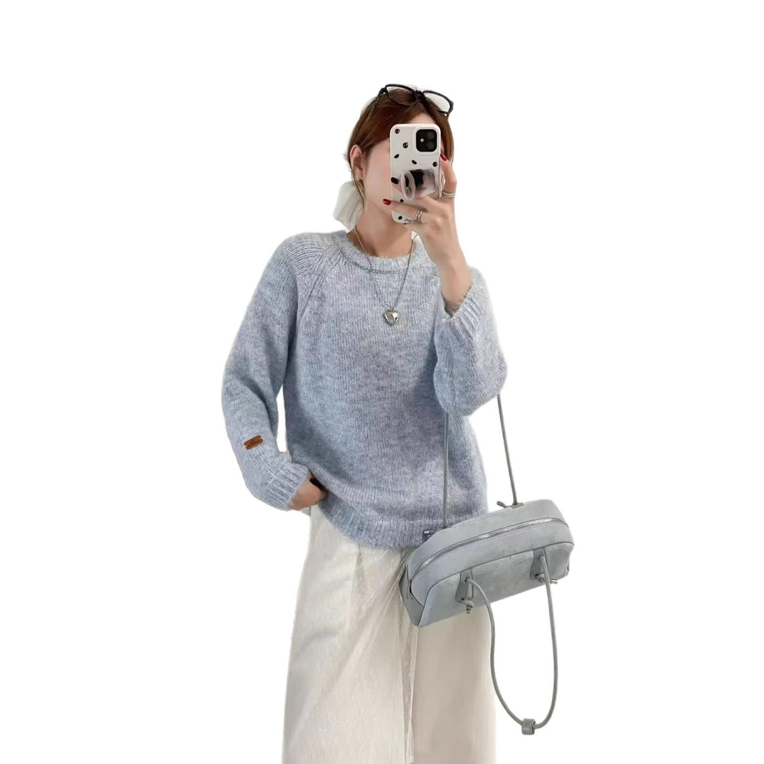Damen weicher Strickpullover mit lässigem Schnitt Drune