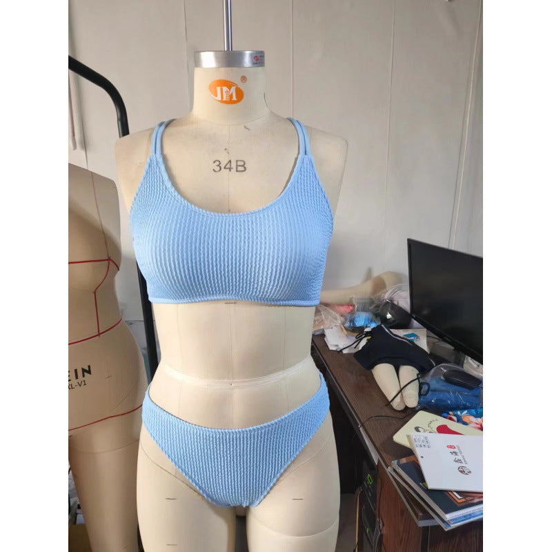 Damen Bikini-Set mit strukturierter Oberfläche und verstellbaren Trägern Drune