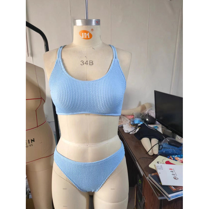 Damen Bikini-Set mit strukturierter Oberfläche und verstellbaren Trägern Drune