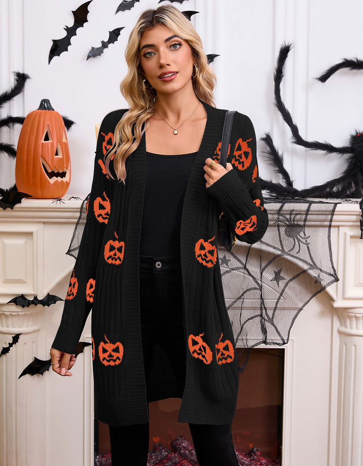 Damen Strickjacke mit Geistermotiv Drune