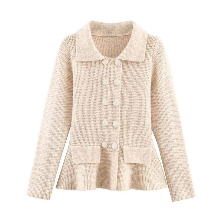 Damen lässige Strickjacke mit femininer Silhouette Drune