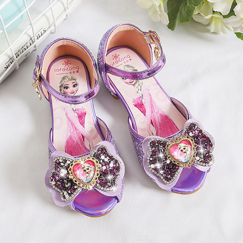 Mädchen Glitzernde Prinzessinnen Ballerinas mit dekorativem Blumenmotiv Drune