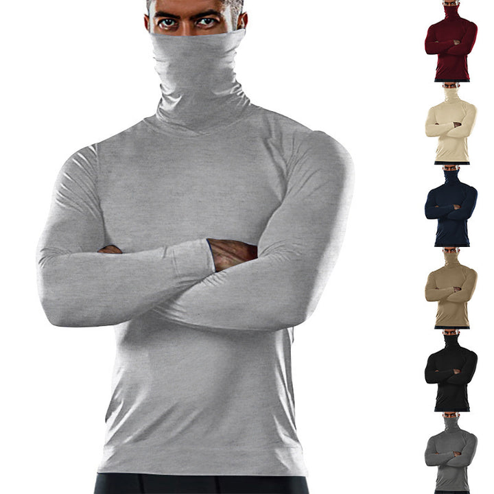 Herren Funktionsshirt mit hohem Kragen und anschmiegsamer Passform Drune