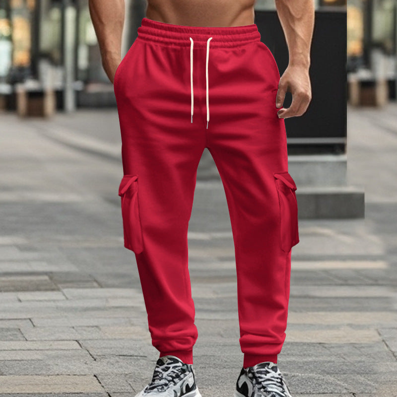 Herren nan Utility-Joggerhose mit seitlichen Klappentaschen, Kordelzugbund und konischer Passform Drune